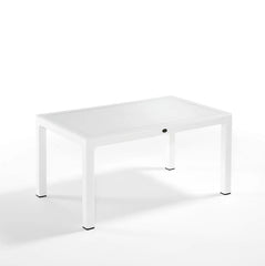 Heniver 90x150 Cm Camlı Masa Beyaz