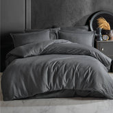 Orkide Delux Bambu Saten Nevresim Takımı Çift Kişilik Koyu Gri