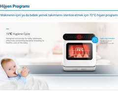 Ocean Tezgah Üstü A+ 6 Program Mini Bulaşık Makinesi