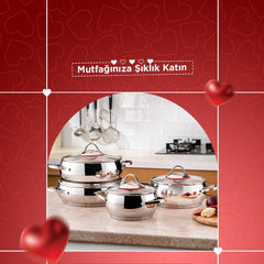 Emsan Seylan Tencere Seti 8 Parça