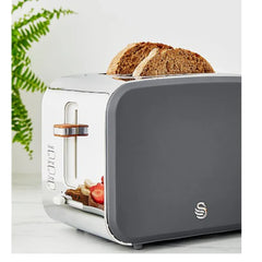 Swan Nordic 2 Dilimli Ekmek Kızartma Makinesi Gri