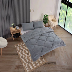 Welsoft Çift Kişilik Yorgan 195x215 cm Açık Gri