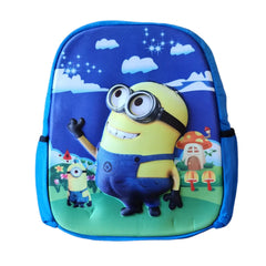 Minyonlar Kabartmalı 32x 28 cm Okul Sırt Çantası Mavi