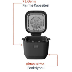 Grundig AirFit+ Buhar Destekli 7 Lt Airfryer