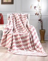 Dreamy Çift Kişilik 180x220 Cm Pamuklu Battaniye Pembe Krem