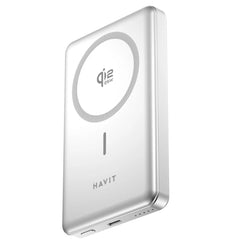 Havit MagSafe PRO 10.000mAh Qi2 Powerbank 25W Hızlı Şarj Alüminyum Kasa Gri