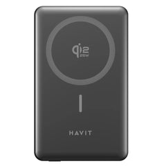 Havit MagSafe PRO 10.000mAh Qi2 Powerbank 25W Hızlı Şarj Alüminyum Kasa Siyah