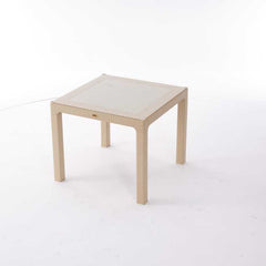 90x90 Cm Camlı Masa Kapuçino