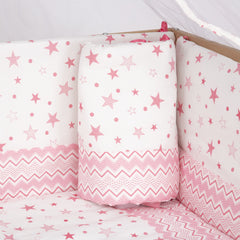 Pembe Yıldız 70x130 Cm Bebek Uyku Seti