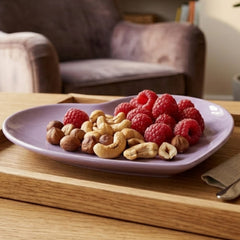 Kalp Şeklinde Tabak Lila 14 x 18 cm