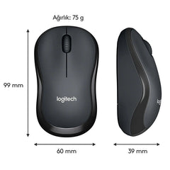 Logitech Sessiz Kablosuz Mouse Siyah