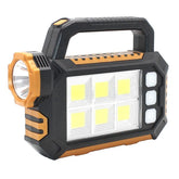 Güneş Enerjili ve USB Şarjlı Yanı Lambalı El Feneri