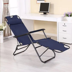 Katlanır Şezlong Sandalye 153x60x75 cm Lacivert