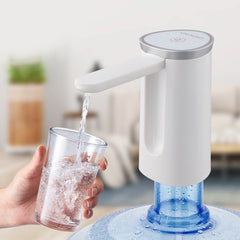 Type C Şarjlı Akıllı Mini Damacana Su Pompası Beyaz