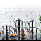 Schafer Ada Metal Büyük Boy Çaydanlık Takımı Inox