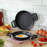 Schafer Black Stone 2 li 18+22 Cm Sahan Seti Siyah