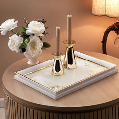 Schafer Bolero 33x49 Cm Tepsi Gold Beyaz