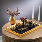 Schafer Bolero 33x49 Cm Fil Desenli Tepsi Gold Siyah