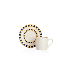 Schafer Fun 6 Kişilik 12 Parça Kahve Fincan Takımı Siyah