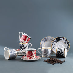 Schafer Fun 6 Kişilik 12 Parça Kahve Fincan Takımı Çok Renkli