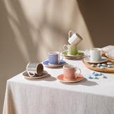 Schafer Fun 6 Kişilik 12 Parça Kahve Fincan Takımı Çok Renkli