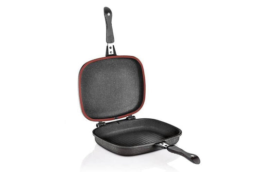 Schafer Kare 34 Cm Double Grill Pan Siyah