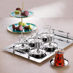 Schafer Karla Çelik 19 Parça Çay Seti