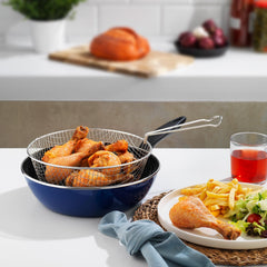 Schafer Komfort 2 Parça Derin Kızartma Tavası Lacivert