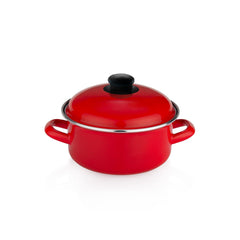Schafer Komfort Pişir Sakla 18 Cm Emaye Tencere Kırmızı