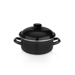 Schafer Komfort Pişir Sakla 18 Cm Emaye Tencere Siyah