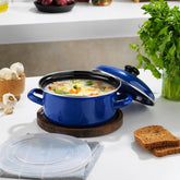 Schafer Komfort Pişir Sakla 18 Cm Emaye Tencere Lacivert