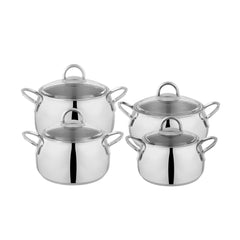 Schafer New Trendy 8 Parça Çelik Tencere Seti Inox