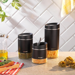 Schafer Silver Touch 3 Boy Kavanoz Seti Siyah