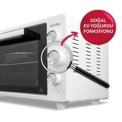 Simfer 42 Litre Turbo Beyaz Midi/Mini Fırın 1300W Beyaz