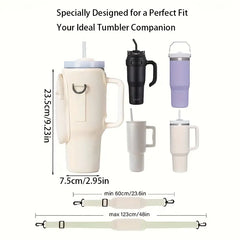 Omuz Askılı Telefon Tutuculu Stanley Termos Çantası Krem