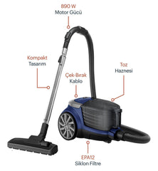 Grundig Toz Torbasız 2.5 Lt Elektrikli Süpürge