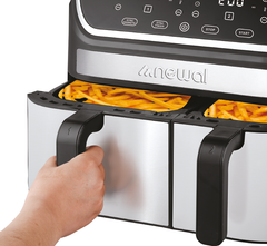 Newal 5.5+3.5 Lt Çift Hazneli Dokunmatik Panel Yağsız Fritöz Airfryer
