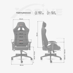 XDrive Toryum Profesyonel Oyuncu Koltuğu Siyah