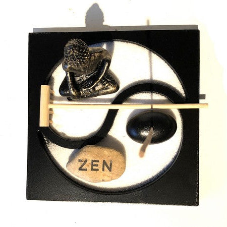 Buddha Figürlü Ying-Yang Dekoratif Tütsülük