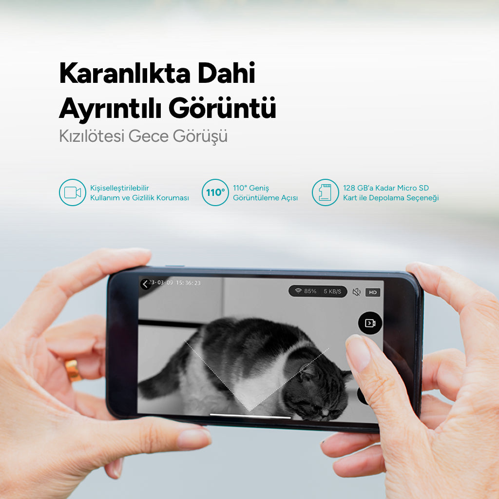 Ttec Foodi Pro Kameralı Otomatik Wi-Fi Akıllı Kedi/Köpek Besleyici