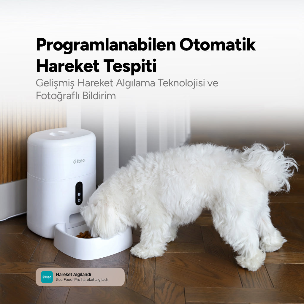 Ttec Foodi Pro Kameralı Otomatik Wi-Fi Akıllı Kedi/Köpek Besleyici