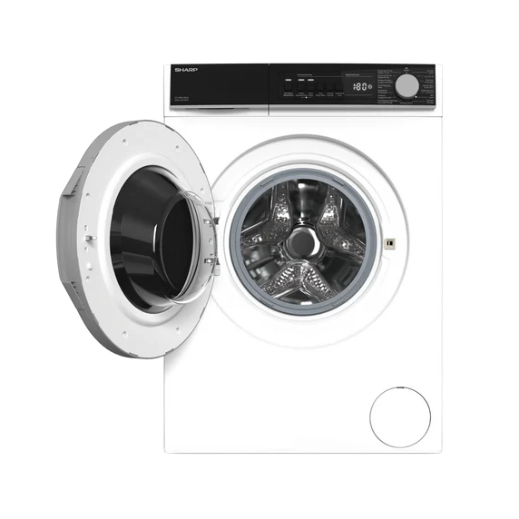 Sharp 8 kg 1400 Devir Çamaşır Kurutma Makinesi Beyaz