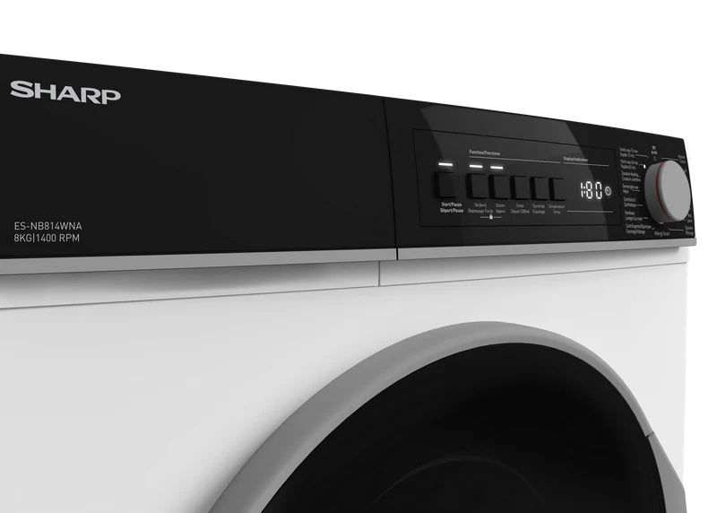 Sharp 8 kg 1400 Devir Çamaşır Kurutma Makinesi Beyaz