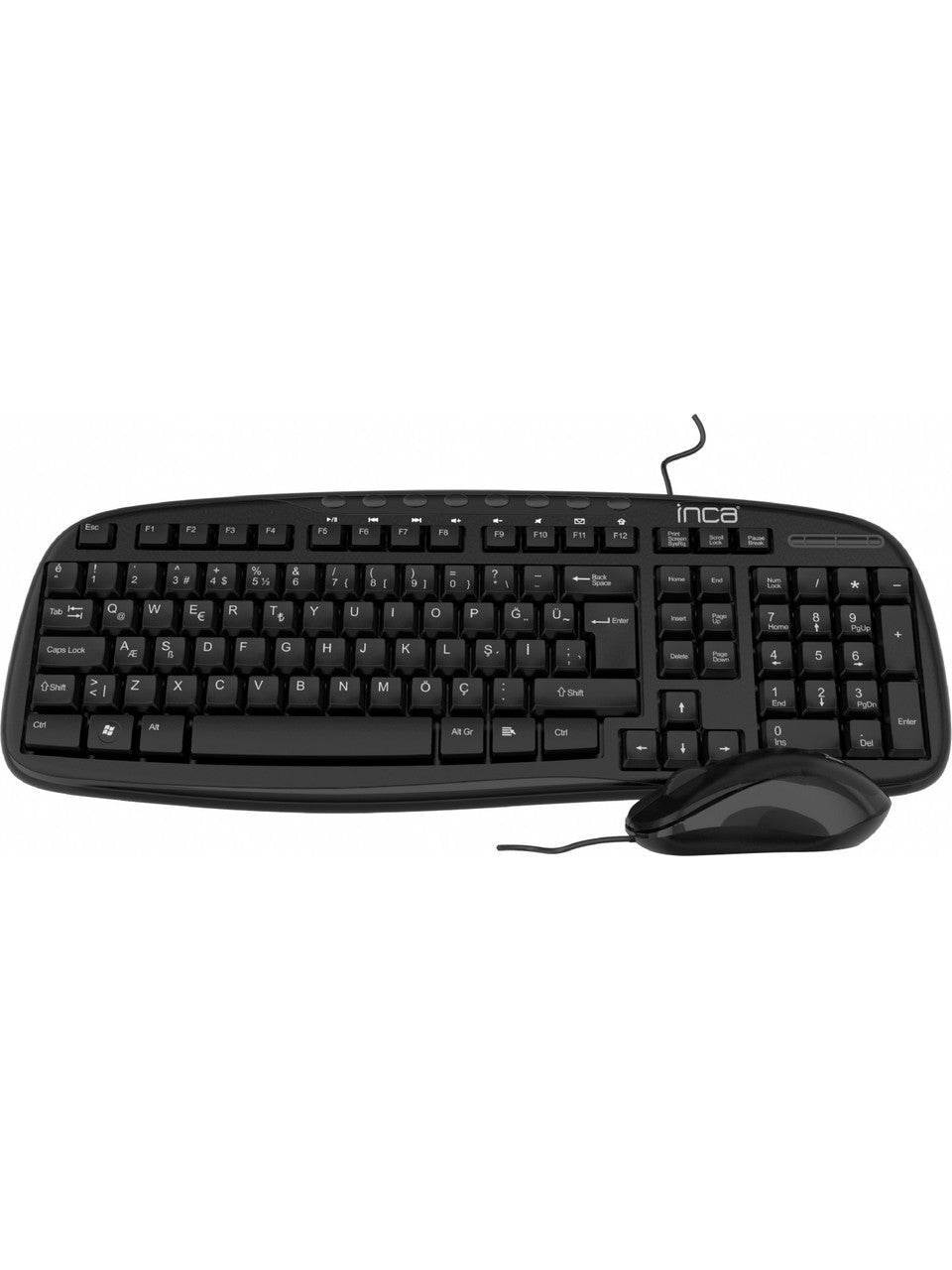 Inca Kablolu Multimedia Q Klavye Mouse Set Siyah