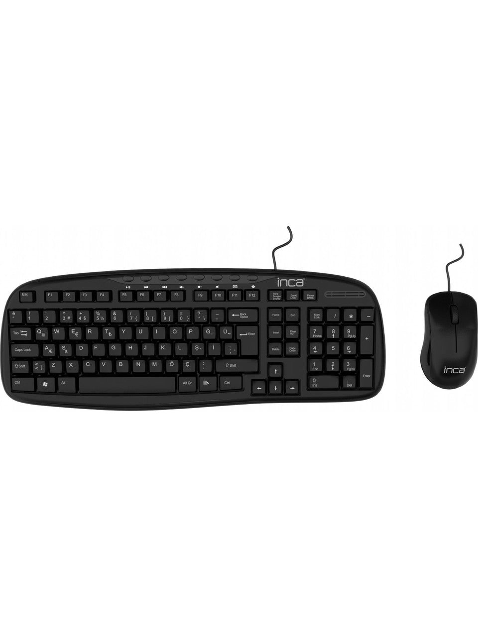 Inca Kablolu Multimedia Q Klavye Mouse Set Siyah