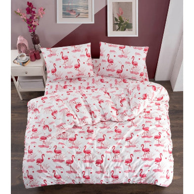 Flamingo Desenli 1.5 Kişilik Nevresim Takımı