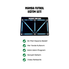 Mamba Futbol Antrenman Matı 90x60 Cm Eğitim Videosu ve Kaymaz Çorap Hediyeli