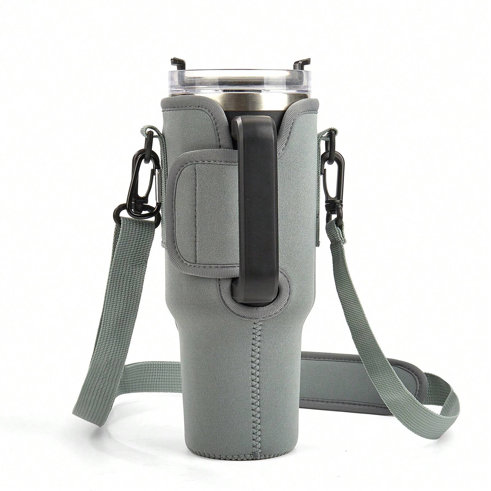 Omuz Askılı Telefon Tutuculu Stanley Termos Çantası Gri