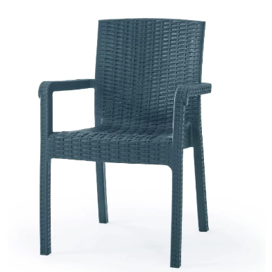 Heniver Vektör Rattan Sandalye Antrasit Gri