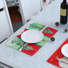 Yılbaşı Ağaçlı Desenli Amerikan Servis 46x30 Cm